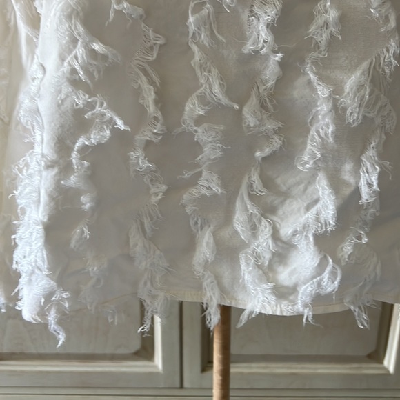Fifteen Twenty All over Fringe top with Bell Sleeve White Small - Picture 13 of 13